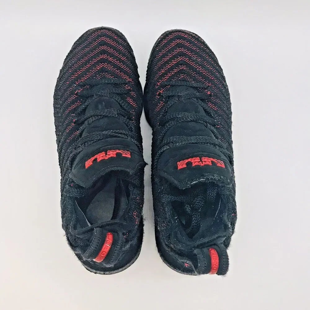 Nike LeBron 16 Fresh Bred 2018 Black/Red Youth 5.5Y AQ2465-002 Athletic Shoes